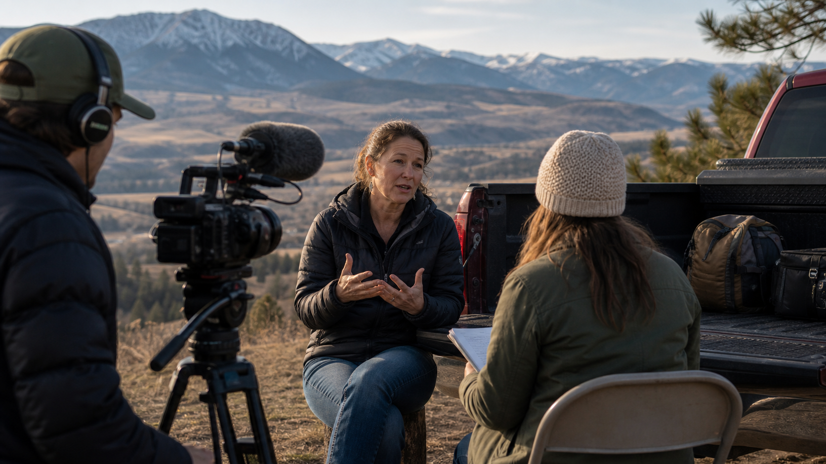 Field story interview in Montana